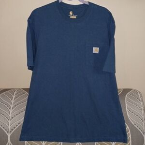 ❤️‍🔥Carhartt Mens Large Original Fit Teal Blue Pocket Tee Shirt